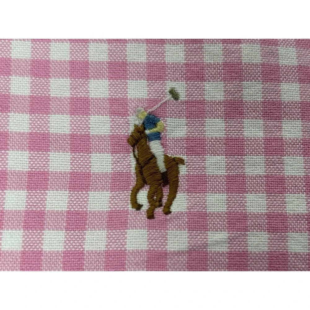 Polo Ralph Lauren Oxford Shirt Men's 2XL Pink Gingham Check Classic Fit XXL